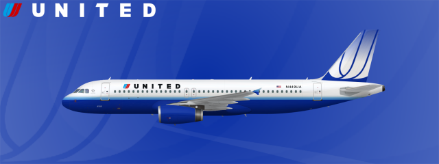 United Airlines (Rising Blue) Airbus A320