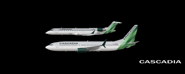 Cascadia Airlines B737-800, CRJ-700 | N828CA, N818ML | 2013-