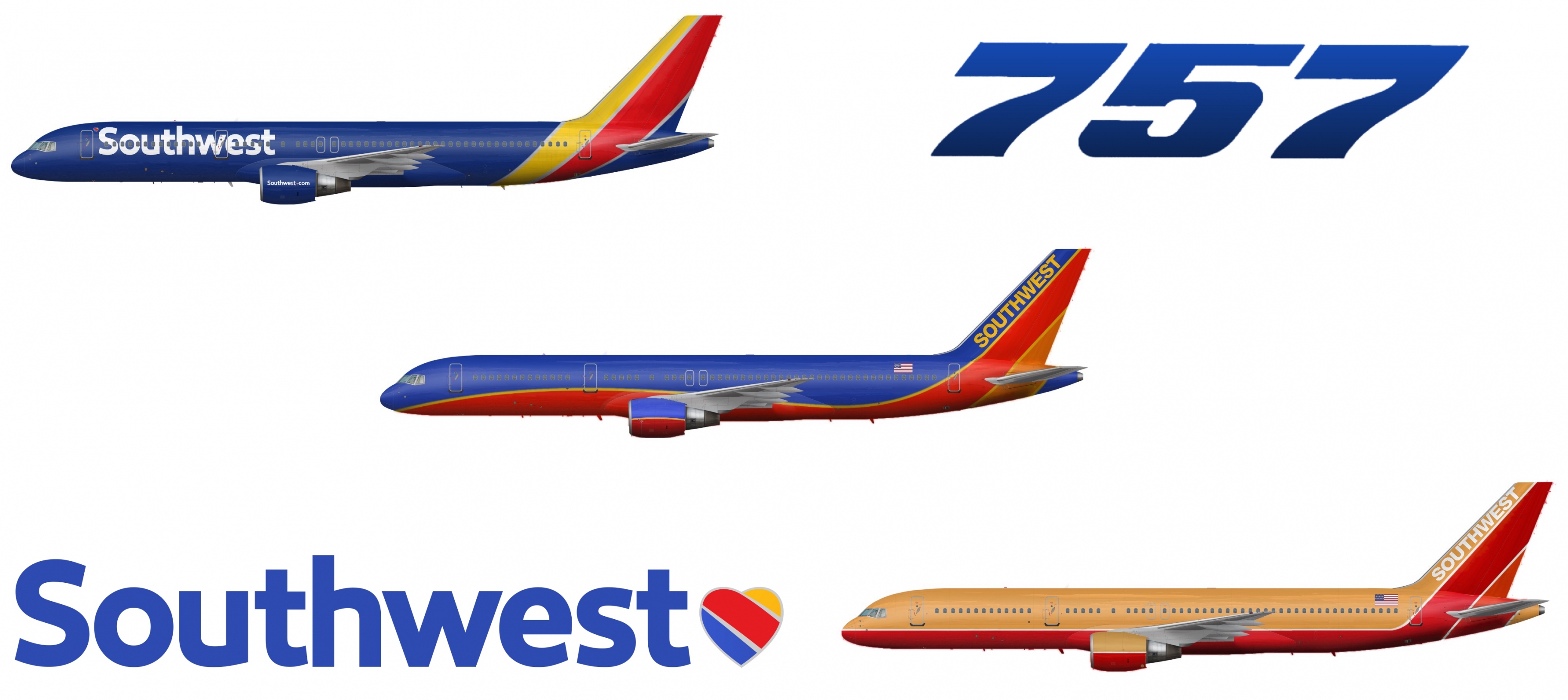 southwest-airlines-757-200-livery-history-aviation-concepts-gallery