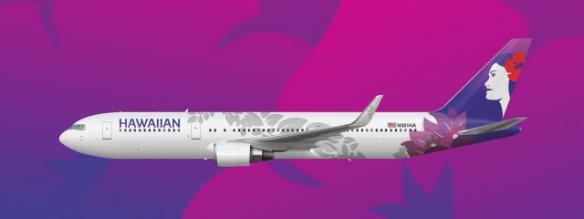 Hawaiian Airlines 767-300 new livery