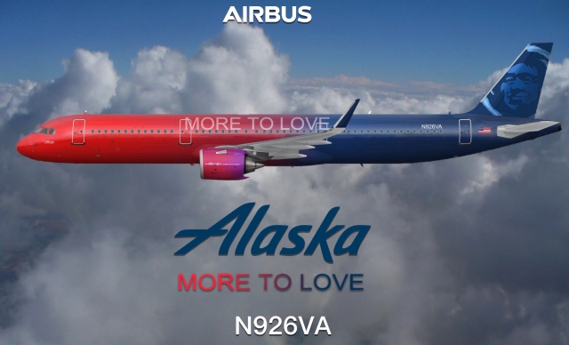 N926VA Alaska Airlines A321neo “more to love”