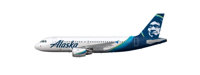 Alaska Airlines A319 new livery