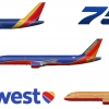 Southwest Airlines 757-200 livery history
