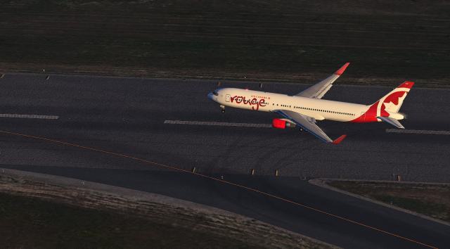 Air Canada Rouge 763 Taking off CYUL