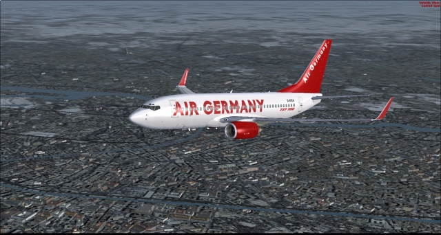 Air Germany 737-700 Climbing out of Berlin