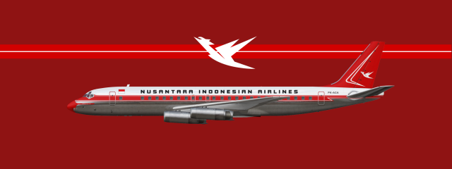 1. Douglas DC-8-50 (1957-1973 livery)