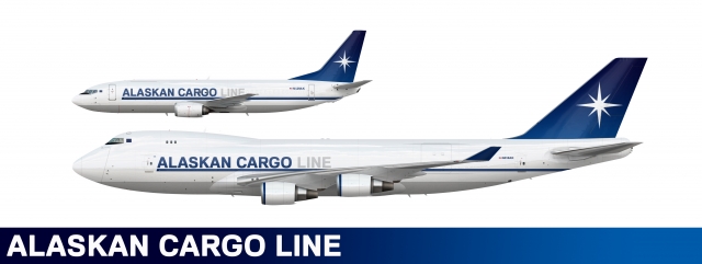 Alaskan Cargo Line 747-400F And 737-400F