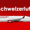 schweizerluft Boeing 737 800 Heart Livery