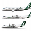 9.3. 2016-present | Cascadian Connect E-175 (N293LJ), Q300 (N538FS), and Q400 (N496FS)