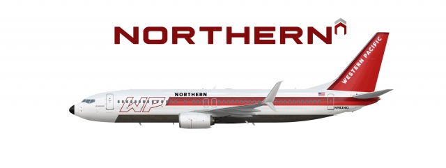 Northern Retro jet Boeing 737-800 Western Pacific 1967