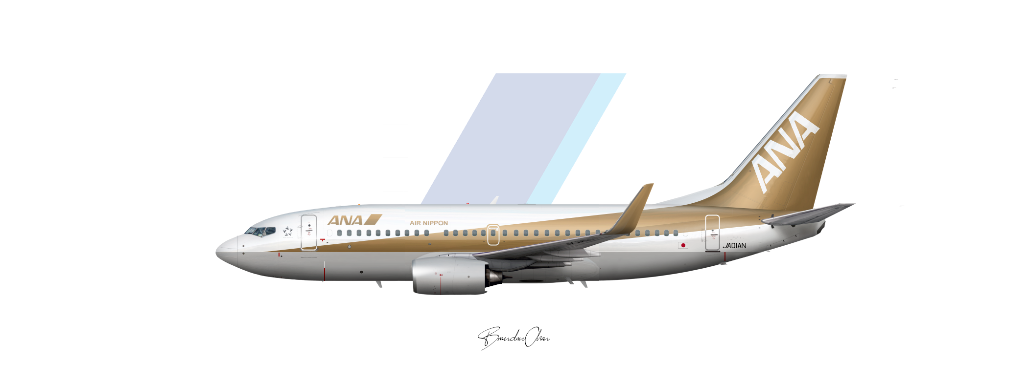 Ana Boeing 737 700 Actuality Gallery Airline Empires