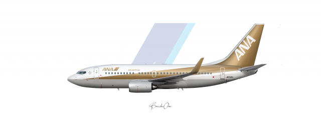 ANA・BOEING-737-700(GOLD-JET) Press Release