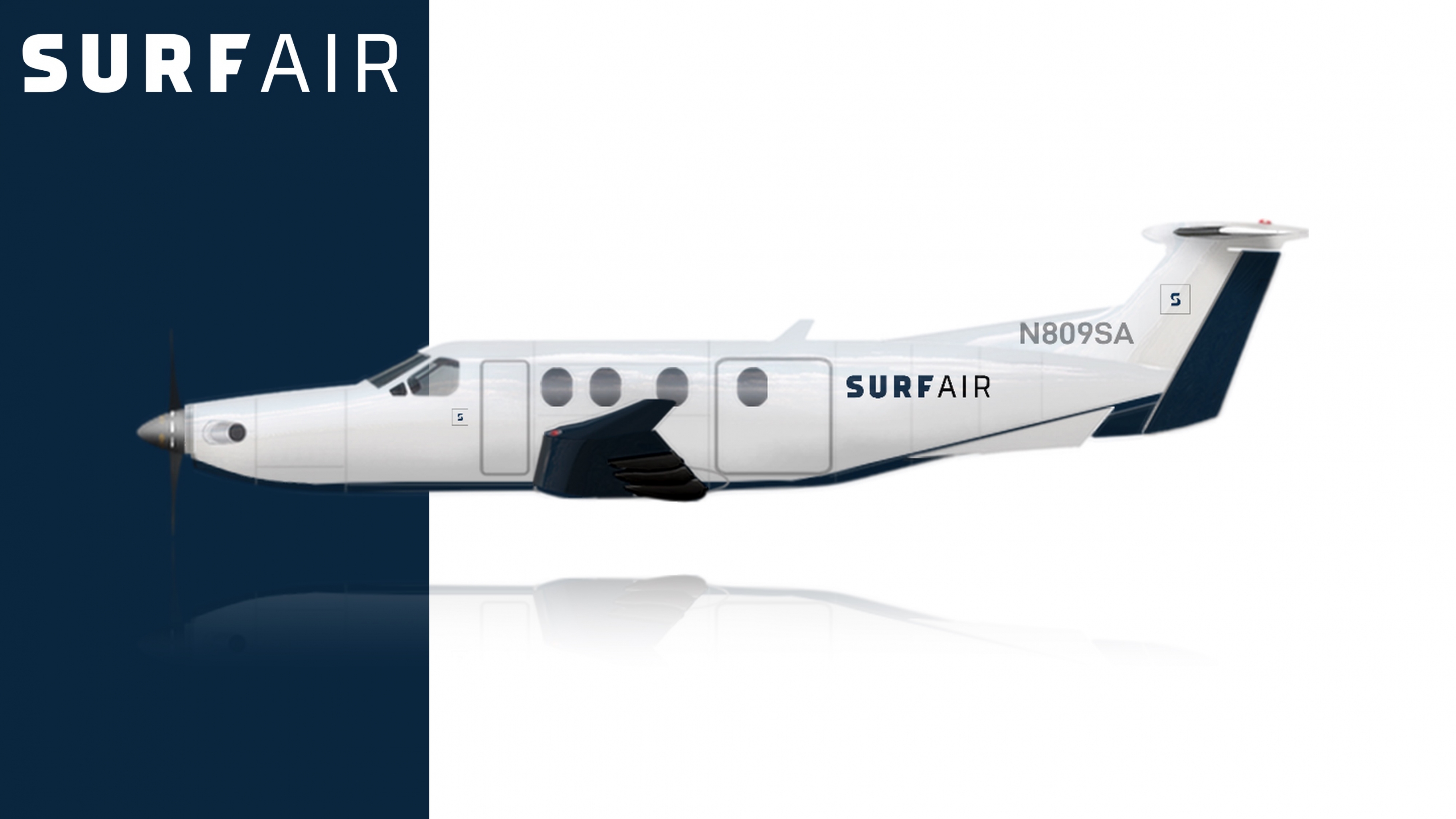 Surf air Pc12 (N809SA) concepts Gallery Airline Empires