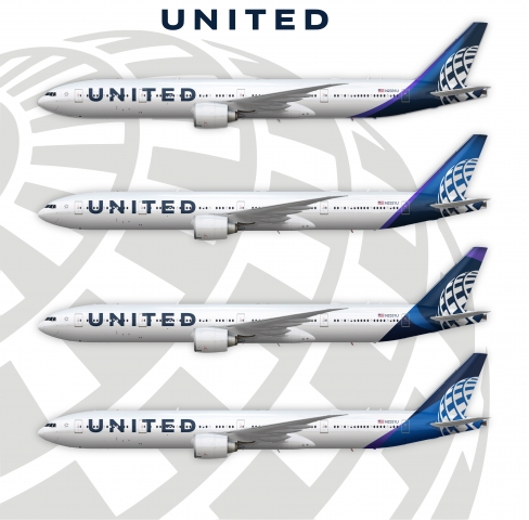 United Airlines New livery’s on 777-300er
