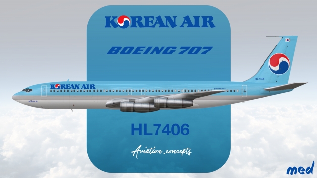 Korean Air Lines 707-3B5c (HL7406)