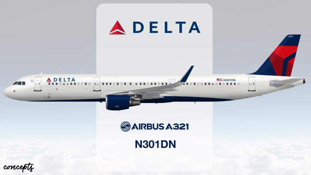 Delta airlines airbus a321(N301DN)
