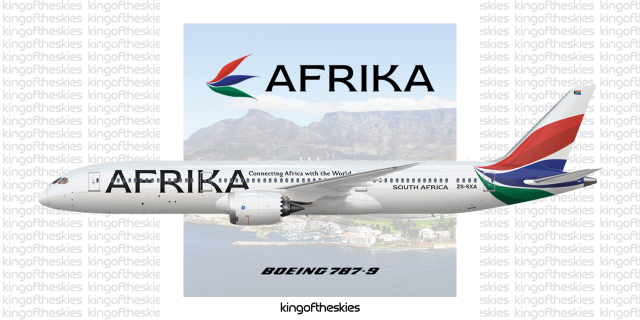 Afrika Boeing 787-9 Livery NEW!
