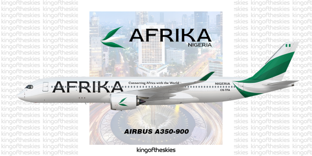 Afrika Nigeria Airbus A350-900 Livery