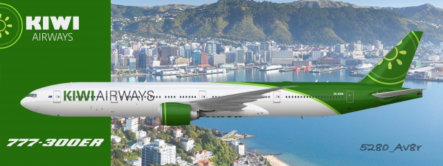 Kiwi Airways | 777-300ER | 2018-present livery