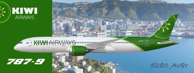 Kiwi Airways | 787-9 | 2018-present livery