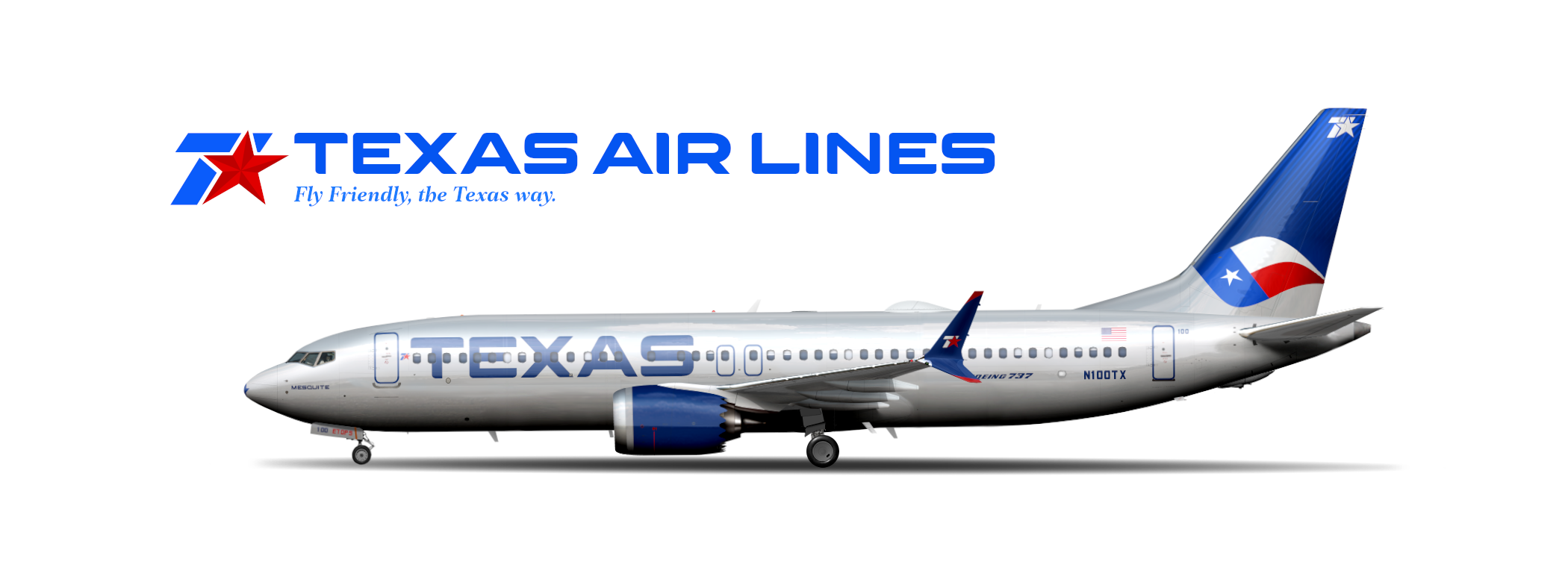 8. Texas Air Lines Boeing 737 MAX 8 "2013" Texas Air Lines Gallery