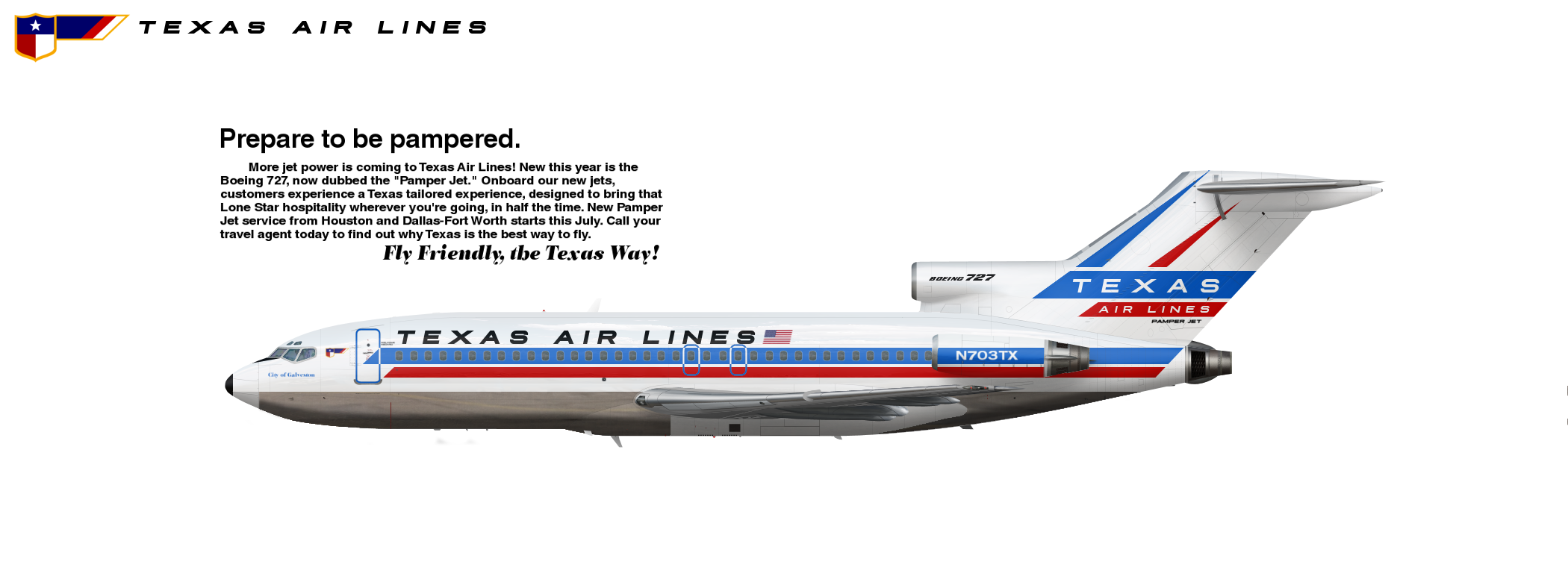 4. Texas Air Lines 727100 "19651976" Texas Air Lines Gallery