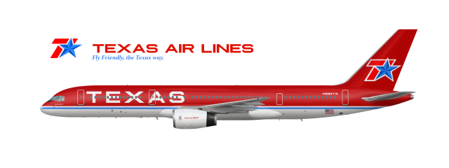 7. Texas Air Lines Boeing 757-200 "1991-2013"