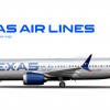 8. Texas Air Lines Boeing 737 MAX 8 "2013-"