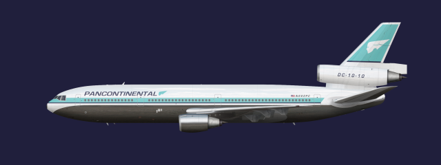 Pancontinental Airlines livery 1970-1986 | Douglas DC-10-10