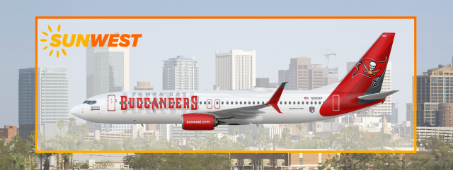 SunWest Boeing 737-800 (Tampa Bay Buccaneers Special Livery)
