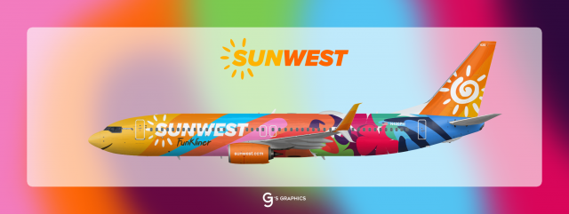 SunWest Boeing 737-800 'Funkliner' Special livery