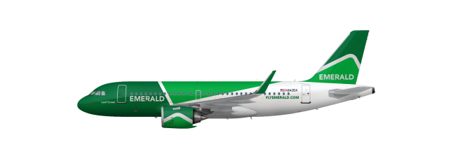 Emerald A319neo Straight Lines Livery