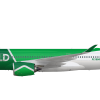 Emerald A350 900 straight lines livery