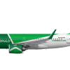 Emerald A319neo Straight Lines Livery