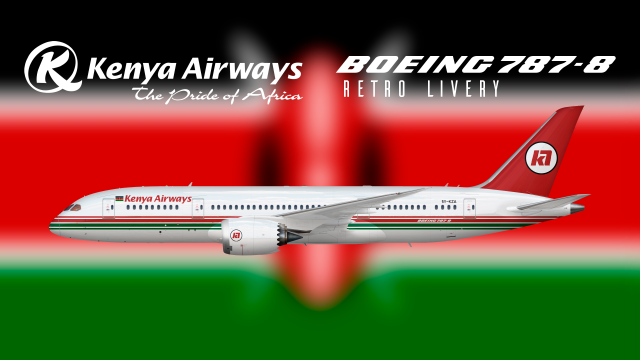 Kenya Airways Boeing 787-8 Retro Livery