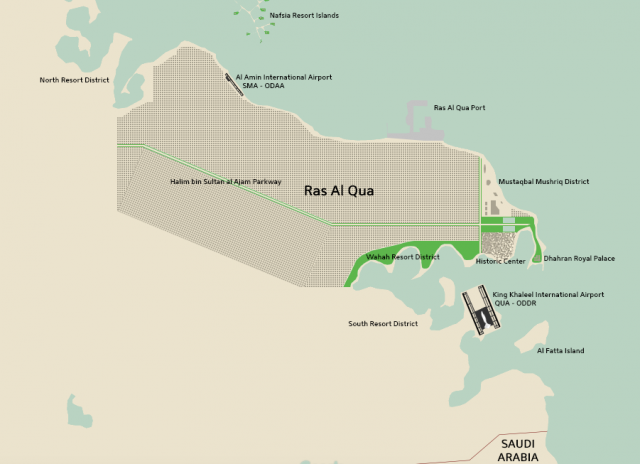 Map of Ras Al Qua