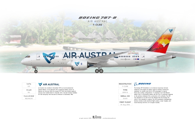 Air Austral B787 8 Dreamliner