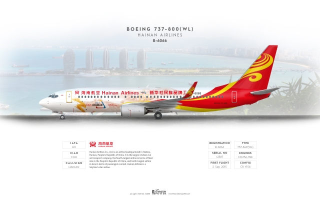 Hainan Airlines Boeing 737 800(WL) ''Finding Soul''