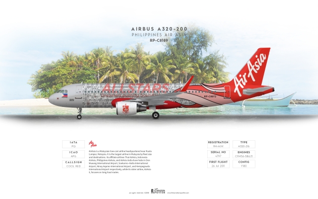 AirAsia Airbus A320 200 ''All Star Livery''