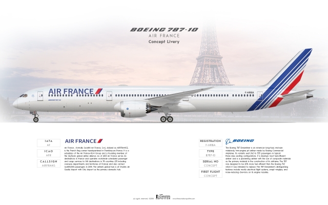 Air France ''B787 10 Dreamliner ''Concept Livery''