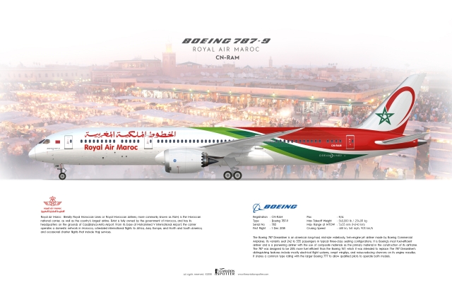 Royal Air Maroc B787 9 Dreamliner