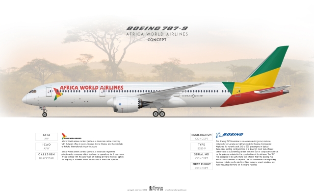 Africa World Airlines Boeing 787 9 Dreamliner