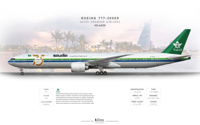 Saudia Boeing 777-300ER ''Retro Livery''