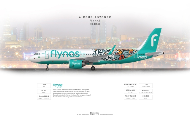 Flynas Airbus A320 NEO ''Year Of Arabic Calligraphy''