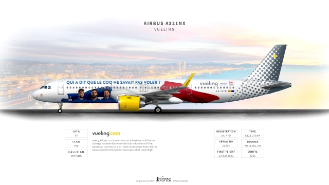 Vueling Airbus A321 Neo ''France Rugby'' Livery