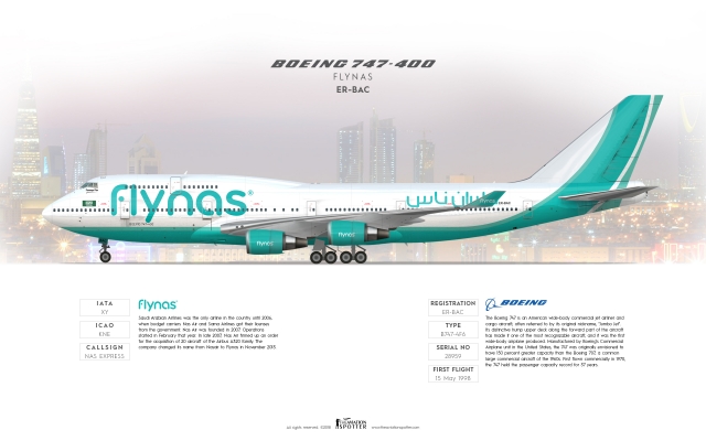 Flynas Boeing 747 400 ''Stock Livery''