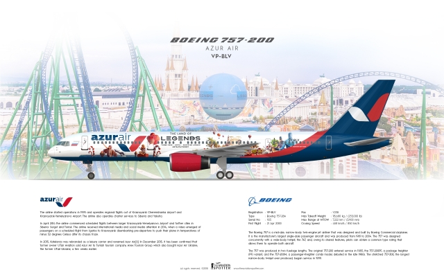 Azur Boeing 757 200 ''Land Of Legends''