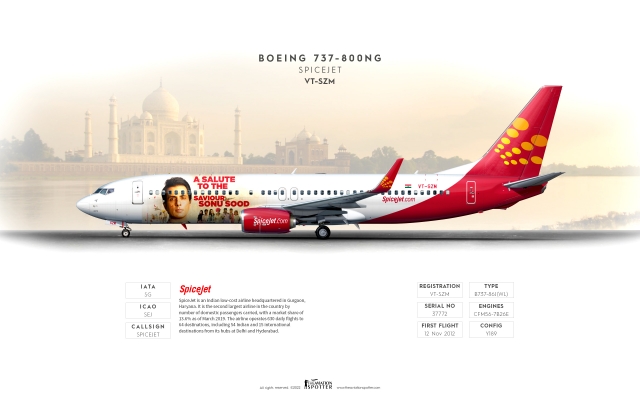 Spicejet Boeing 737-800 ''Sonu Sood''