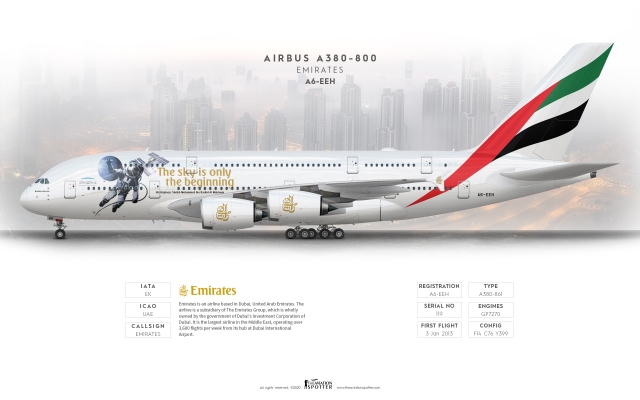 Emirates A380-800 ''The Sky Is only The beginning''