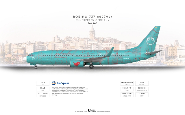 SunExpress Boeing B737 800(WL) ''Istanbul Livery''